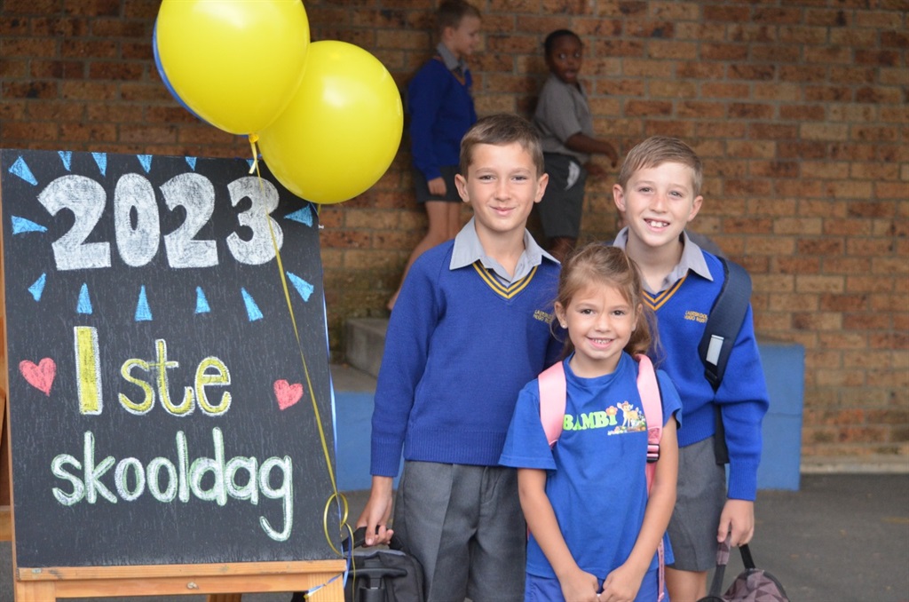 Leerders van die Laerskool Hugo Rust was opgewonde