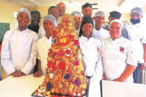 Young chefs donate their ‘Magnifique’ tower to elderly