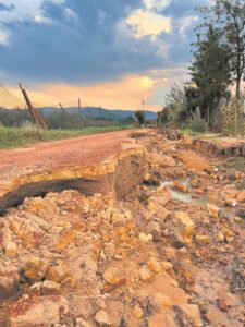 Damaged roads hamper businesses