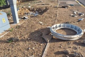 Traffic lights back-up system explodes