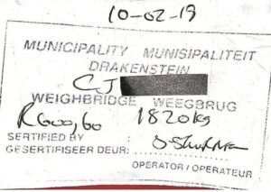 Brug geweeg en te lig gevind . . .