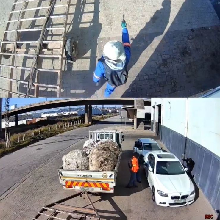 Screenshot of CCTV footage that captured the incident.