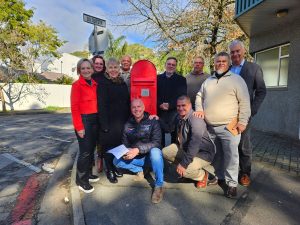 Painting letterboxes red