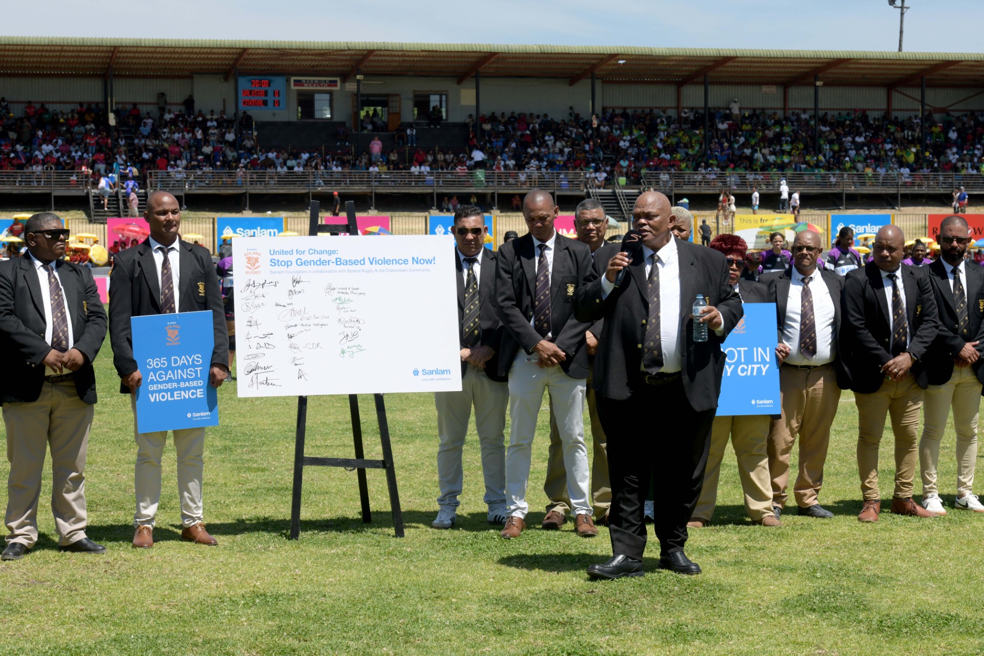 Boland Rugby Union, Sanlam Foundation and Drakenstein rally together to fight GBV