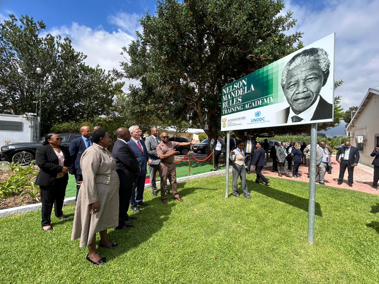 President Cyril Ramaphosa, accompanied by various ministers, this morning launched the Nelson Mandela Rules Training Academy at Drakenstein Correctional Centre. Photos: Rasaad Adams
