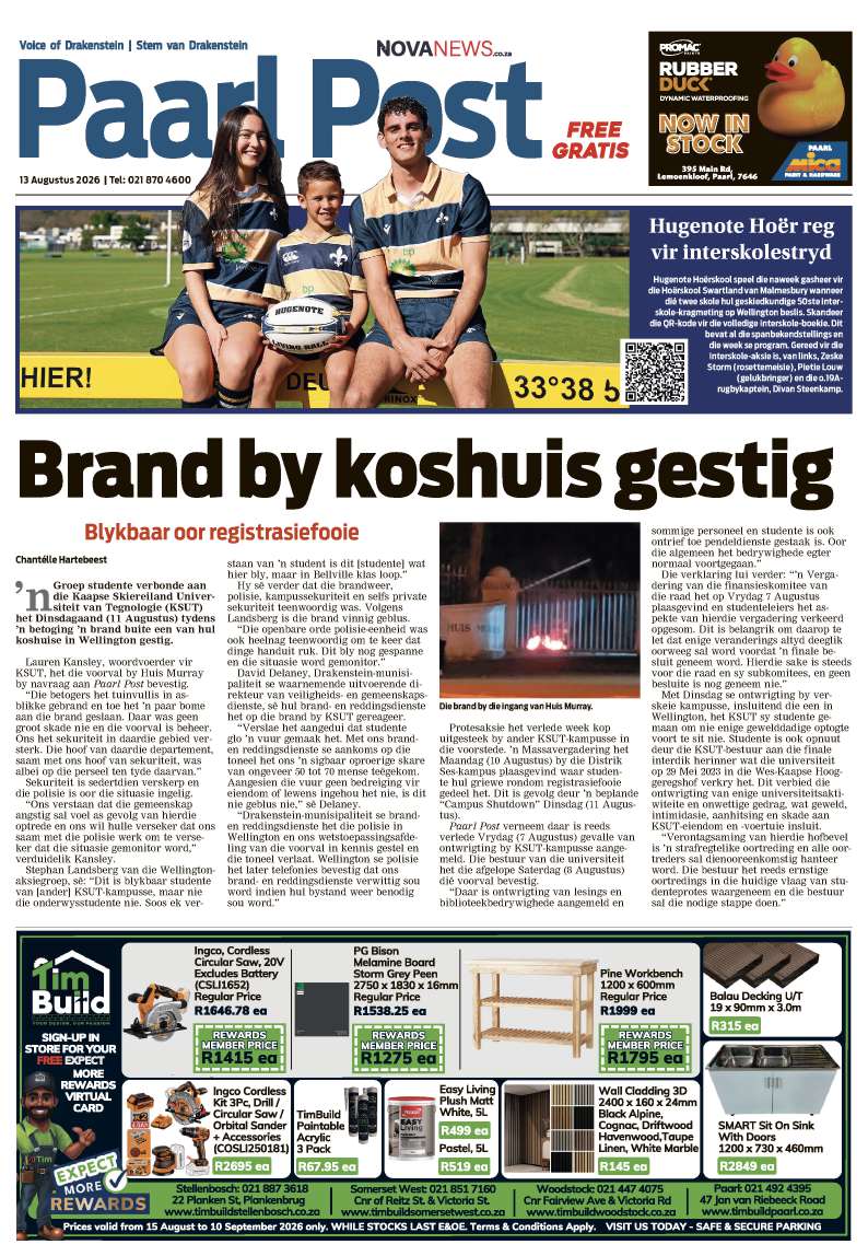 Paarl Post – E-edition – 13 August 2026