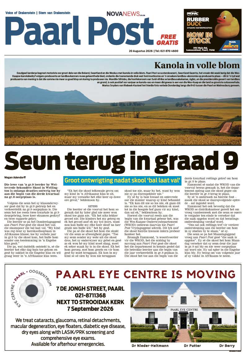 Paarl Post – E-edition – 20 August 2026