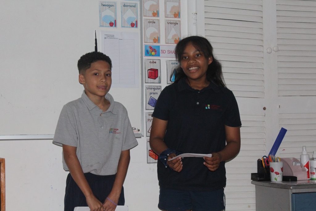 Dominic Philander and Selena-Rose Ngatia during their presentation. Photo: Chantélle Hartebeest