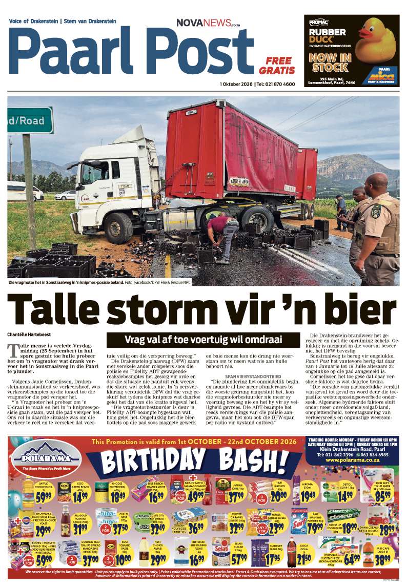 Paarl Post – E-edition – 1 October 2026