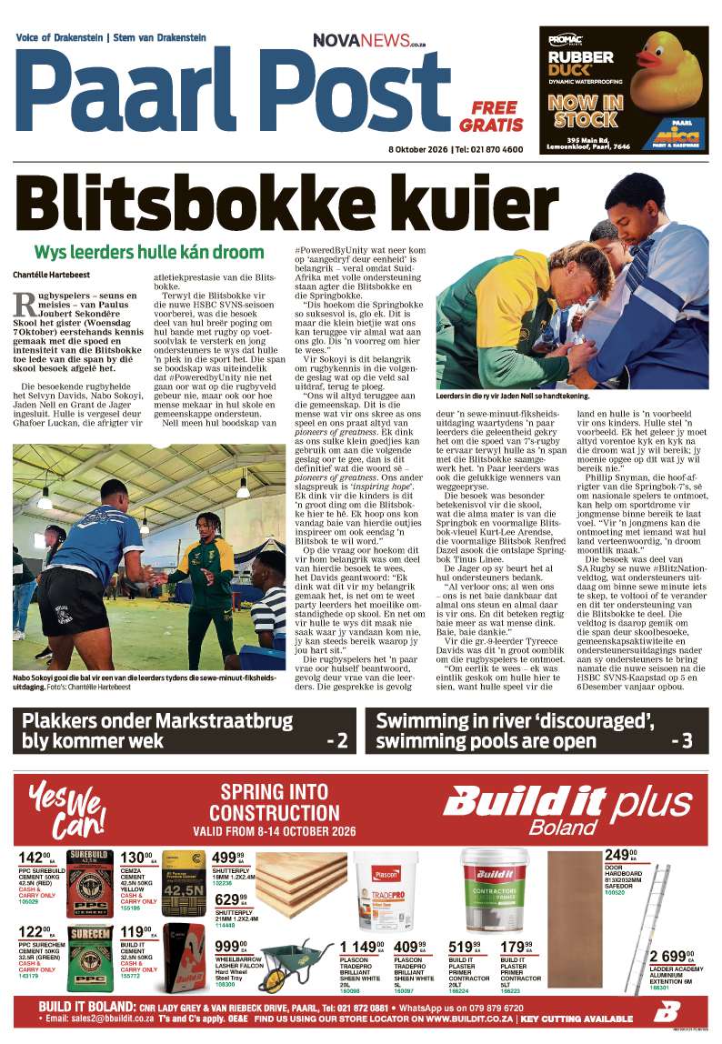 Paarl Post – E-edition – 8 October 2026