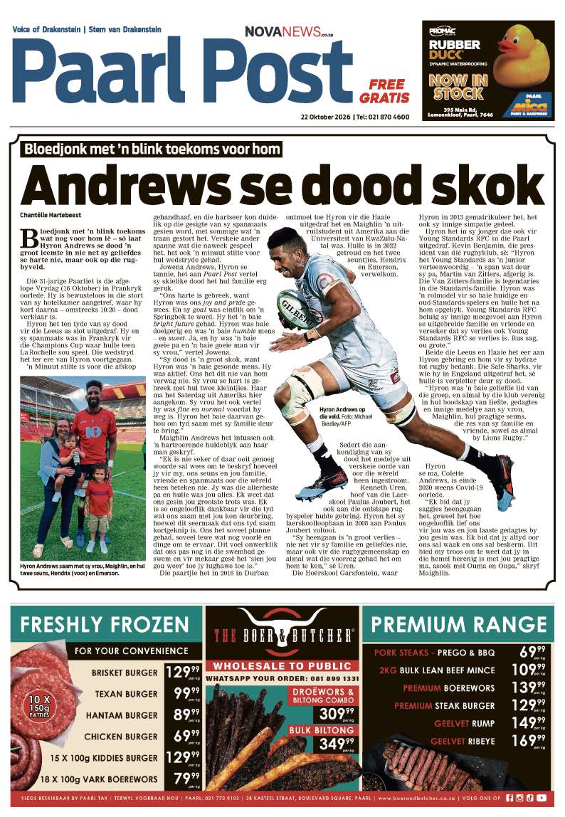 Paarl Post – E-edition – 22 October 2026