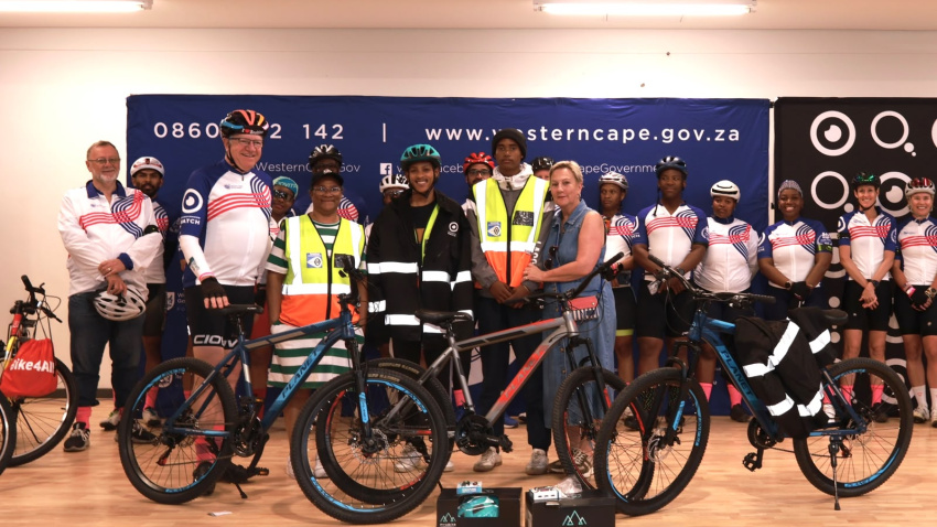 300 bicycles to schools and neighbourhood watch groups during Western Cape Mobility Month