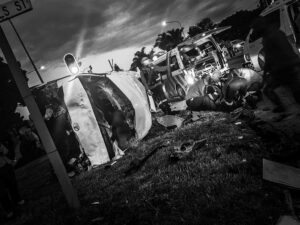 Approximately 15 people injured after alleged negligent driving leads to crash