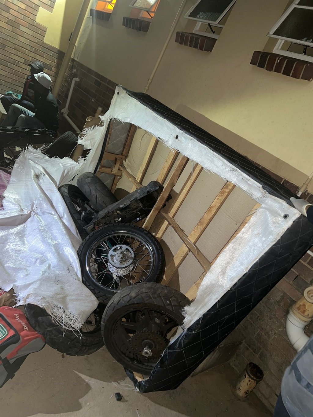 Other parts including the wheels and petrol tanks 