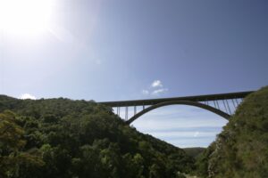 A woman had lucky escape when she slipped and fell at the Storms River Bridge