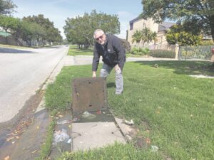 Stormwater drain sinkhole potential safety hazard