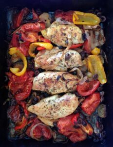 RECIPE | Janice Simpson’s flat roast chicken with feta and peppadews