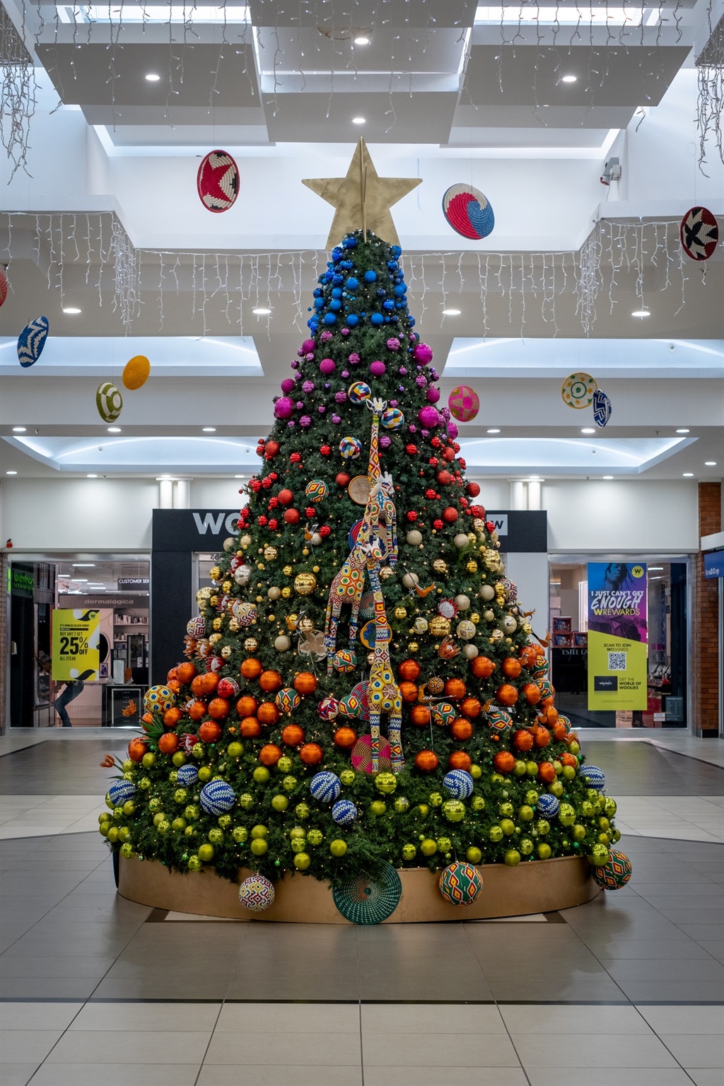 The African-inspired Christmas tree in the Woolwor