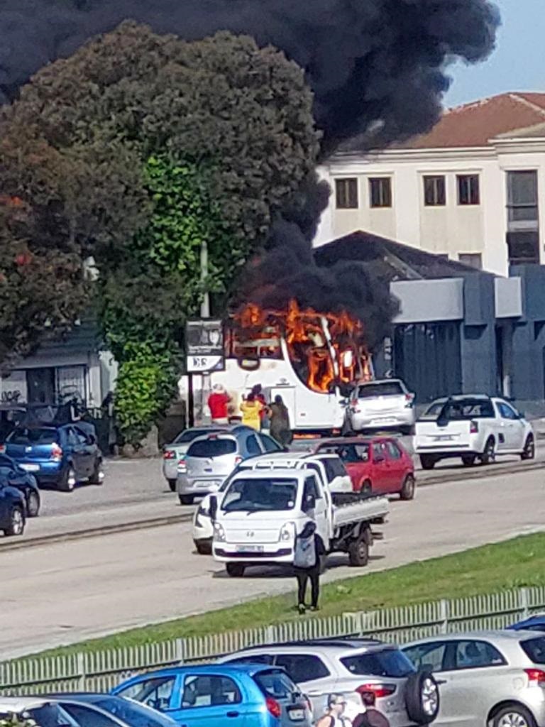 burning bus