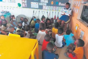 Older children mentor Grade R class