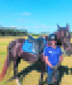 Mellesha en haar perd blink uit