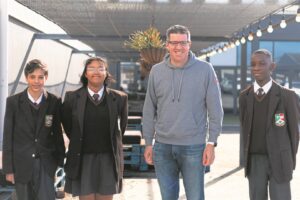 David Brown from Amazon meets local learners