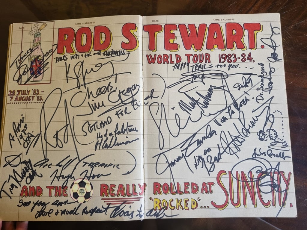 Rod Stewart signed the guest book at The Palace.