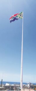 South Africa’s largest flag hoisted again at Donkin
