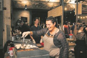 Christmas in July festival at the Goodnight Market