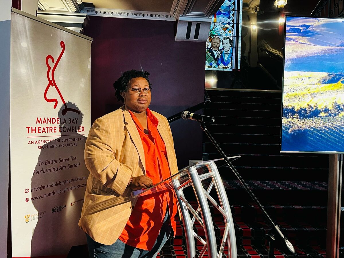 Nelson Mandela Bay Municipality's Sport, Recreation, Arts and Culture Directorate, Chairperson Monde Ngonyama, addressed the stakeholders at the official handover of the Nelson Mandela Bay Theatre Complex in John Kani recently.