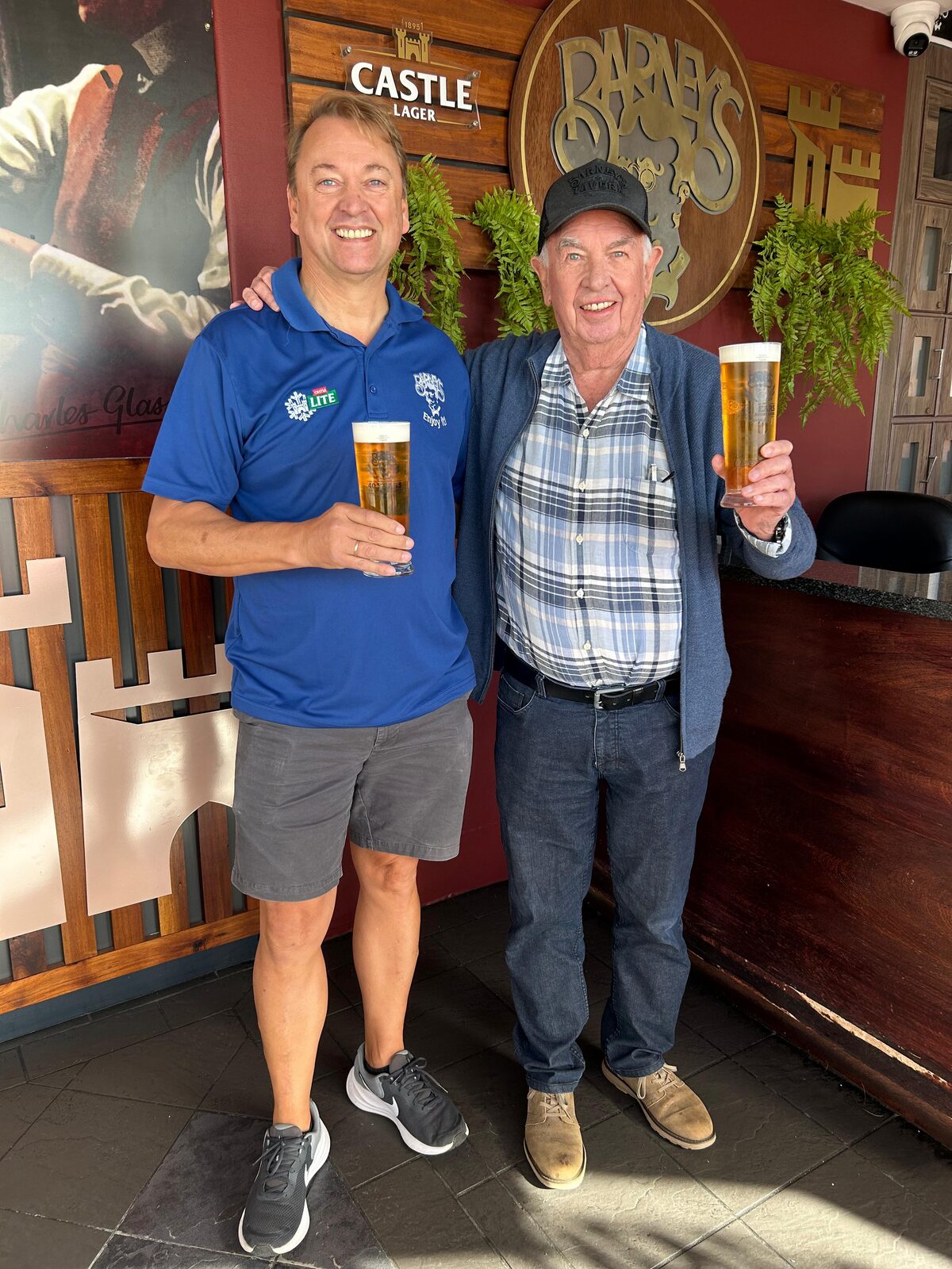 Founder of Barney’s, Gus Ferguson (right), and the manager and co-owner, Craig Mittens (left). PHOTO: HEIDI BOTHA