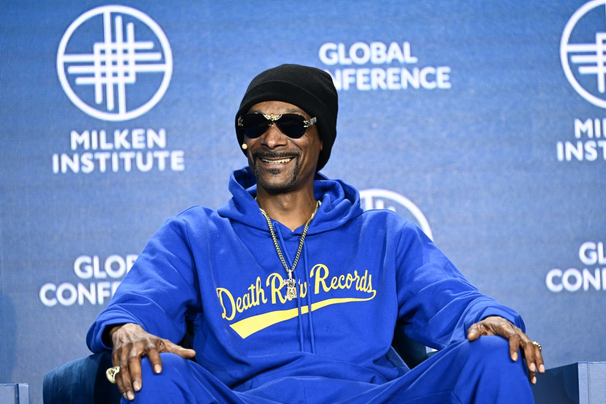 US rapper Calvin Cordozar Broadus Jr aka Snoop Dog speaks during the Milken Institute Global Conference in Beverly Hills, California on May 3, 2023. Rapper Snoop Dogg has become co-owner of Championship side Swansea City, PHOTO: AFP