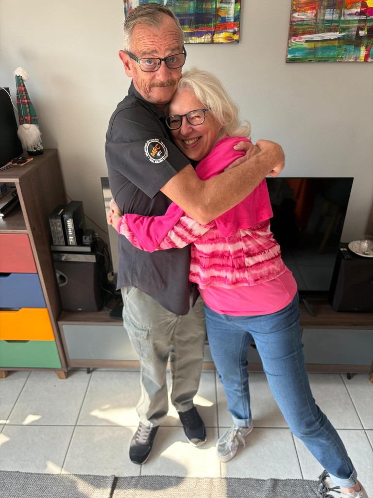 Photo of Tracy Fourie and her family member.