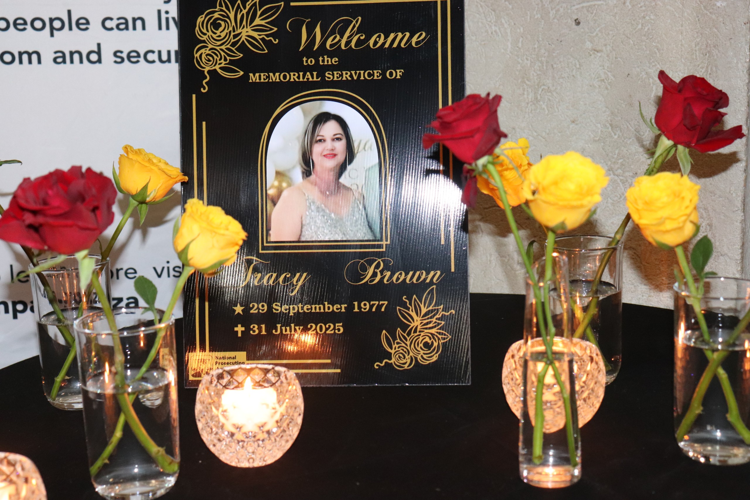 Memorial service of Tracy Brown.