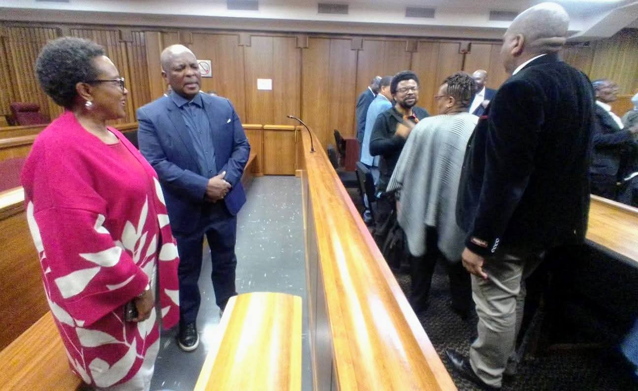 Steve Biko;s sonNkosinathi Biko, Steve Biko's son, alongside his cousin Patricia Maqina.