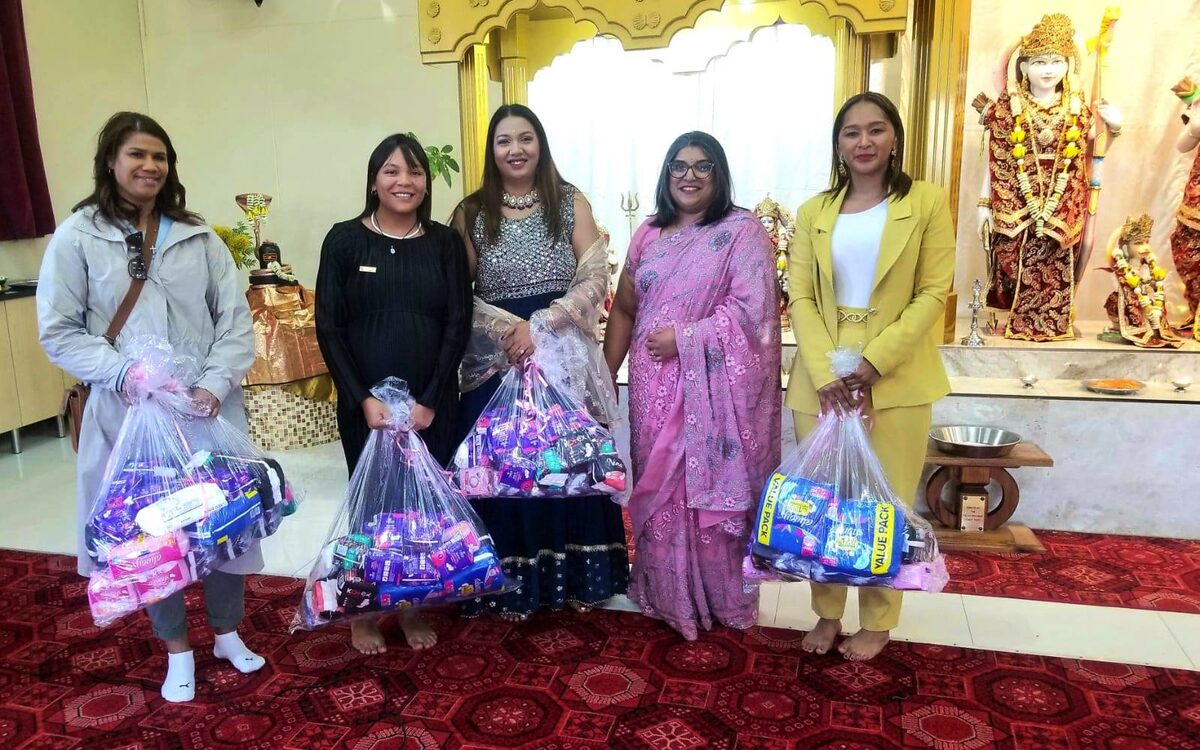 The PE Hindu Seva Samaj collected nearly 2,000 sanitary pads in their bid to fight period poverty in local schools.