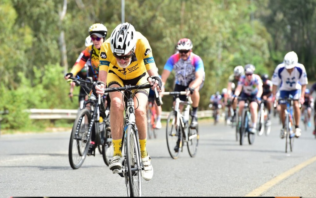 Rodney Rimmell (85) completed the Ride Joburg 94.7, a 97km cycling challenge.