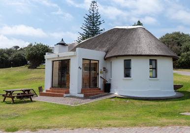 Fortunately, none of the thatch-roofed rondavels at the Willows Holiday Resort were damaged in the blaze.