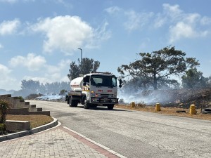 Wildfire threatens Bay communities as emergency teams battle blaze