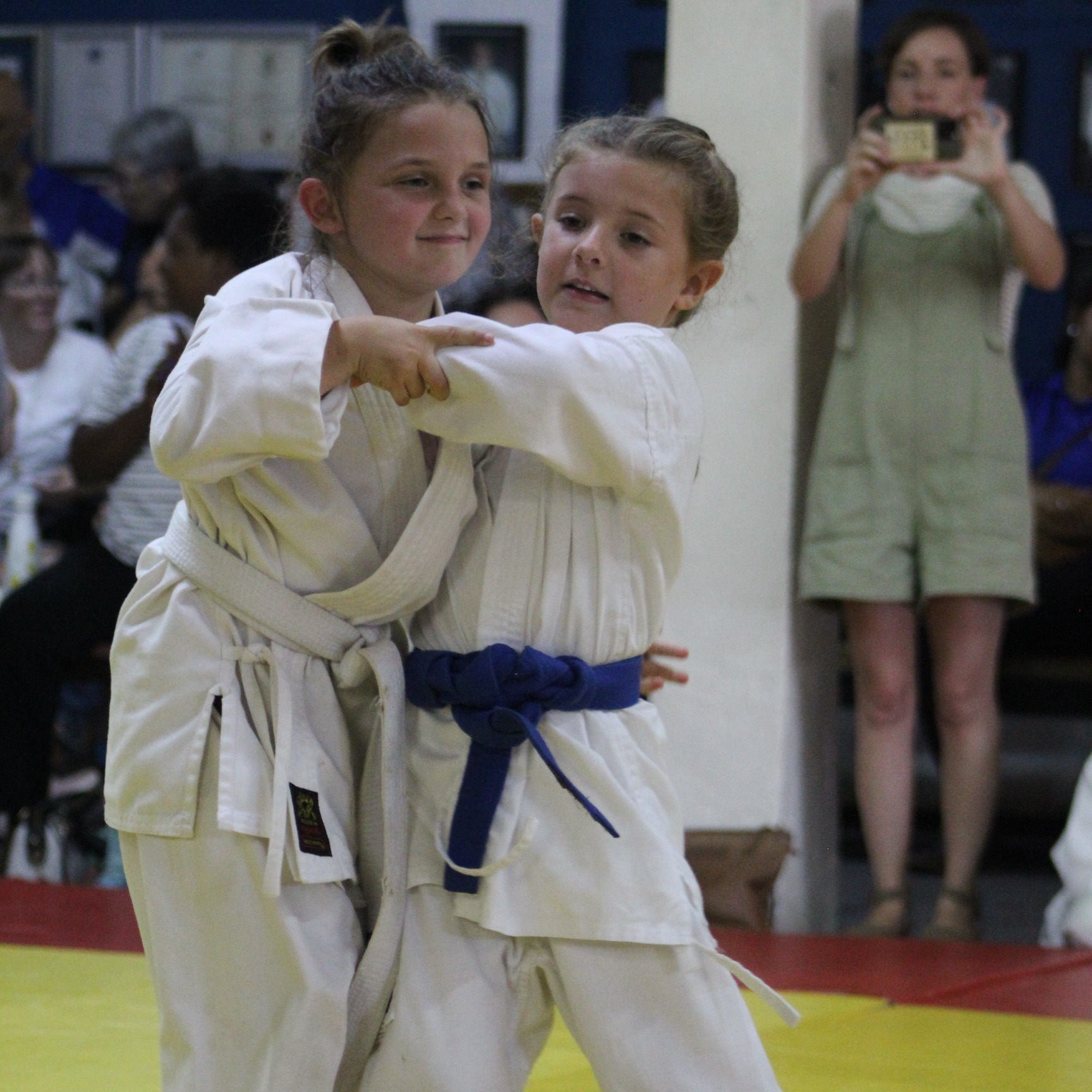 From left are Jasmine Browne and Libby Nel at the SA Judo final trials.