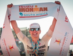 Marquardt, Davies race to finish first at ISUZU Ironman African Championship