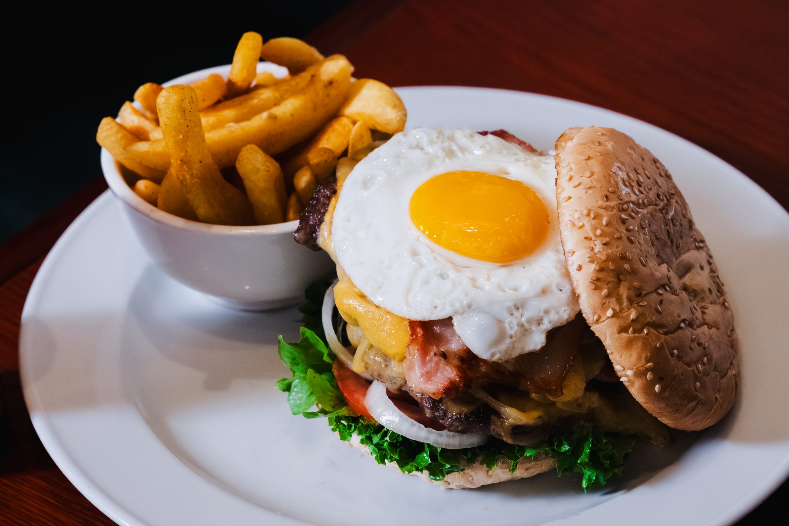 A burger.
