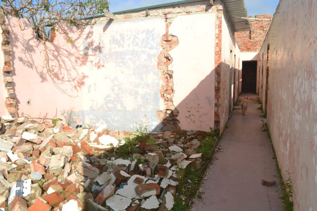 The ruins of the former Walmer Saps satellite station.