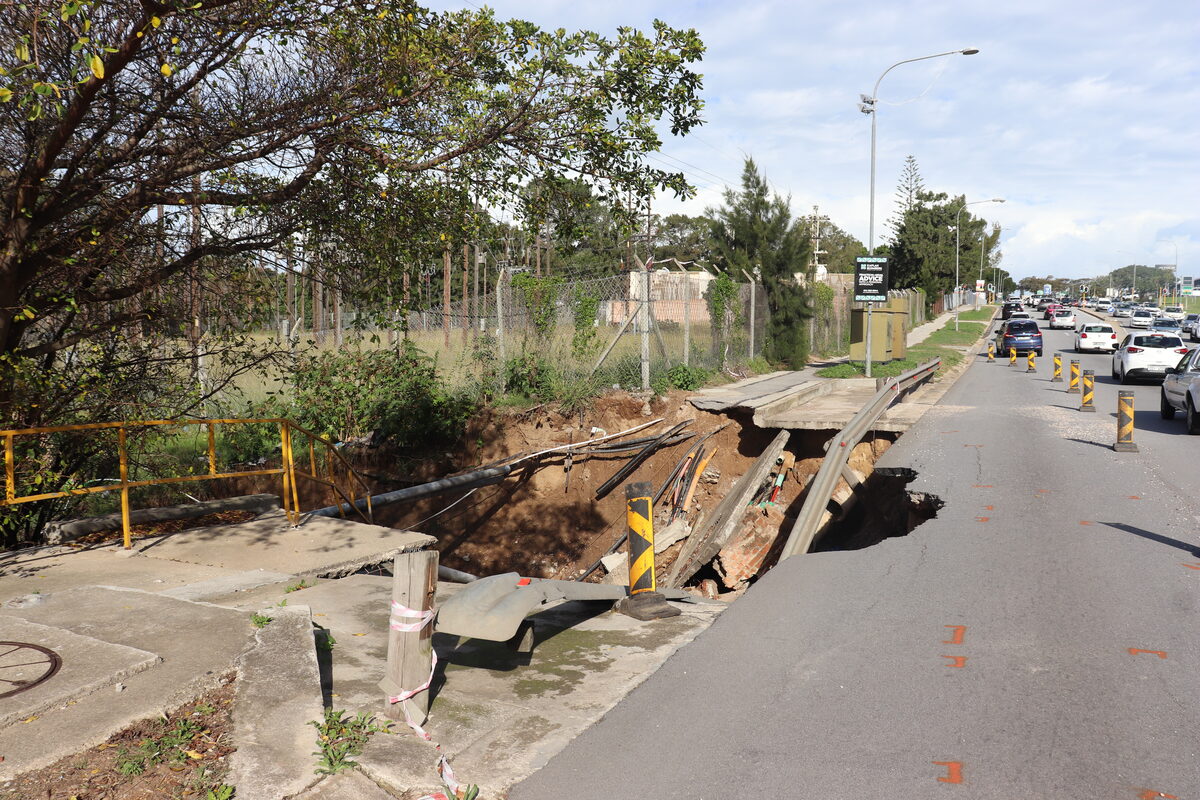 Severe weather in May caused the collapse of a section of William Moffett Expressway in Gqeberha.