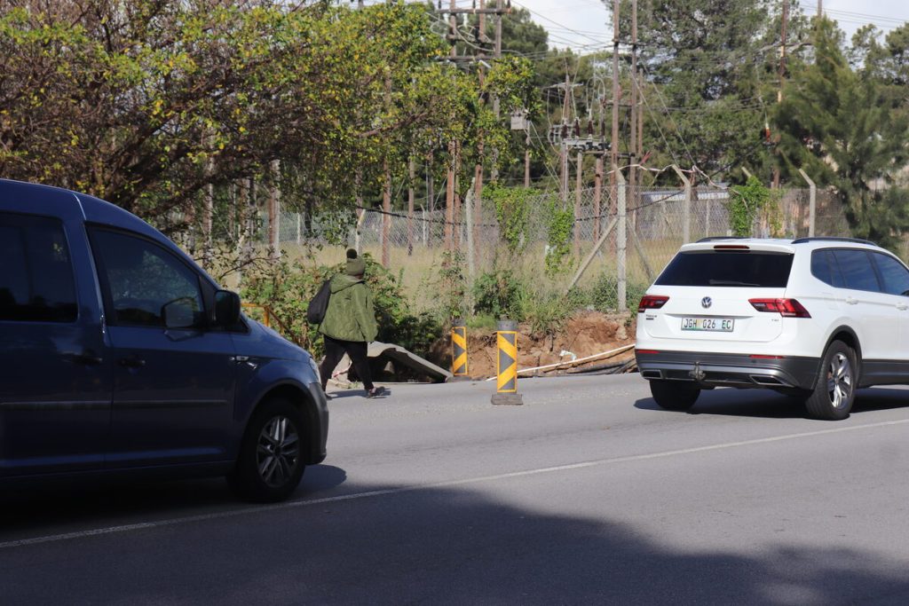 Severe weather in May caused the collapse of a section of William Moffett Expressway in Gqeberha, where permanent repairs are still awaiting approval processes.