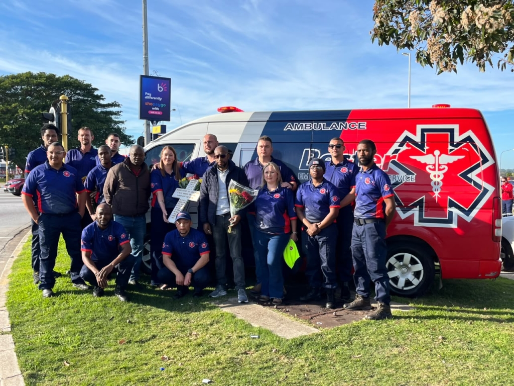 Emergency services honour fallen Gqeberha paramedic Sthembiso Twala.