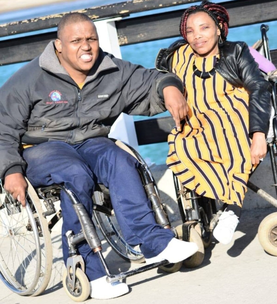 Sandile Msizi and his wife, Julia, are both disabled.