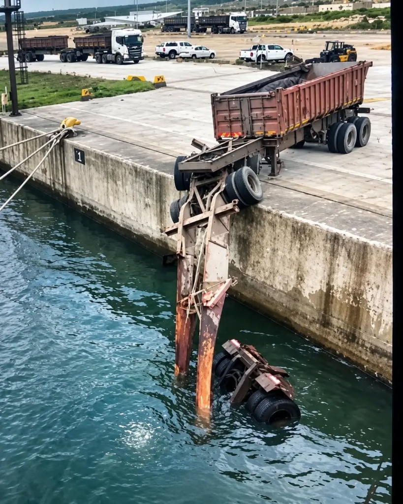 Truck recovered from Port of Ngqura harbour after fatal accident.