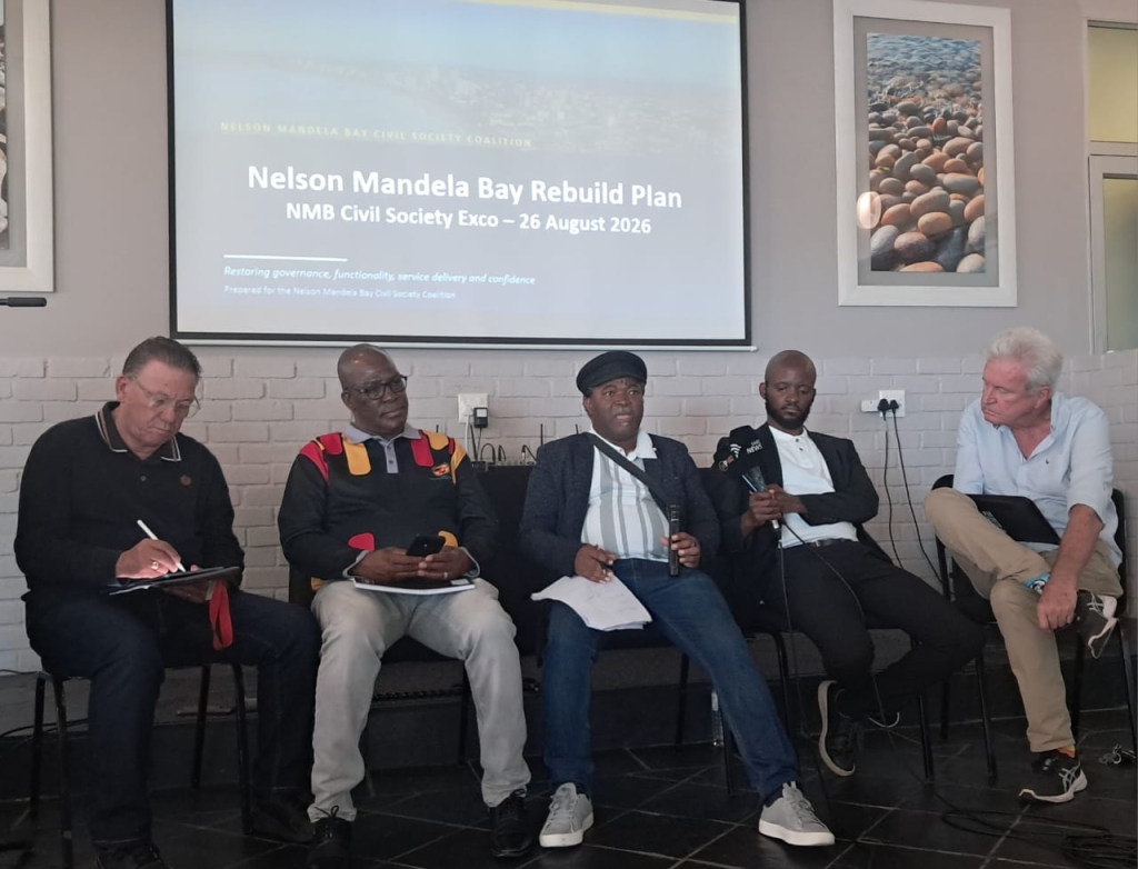 The panel from the Nelson Mandela Bay CIvil Society.