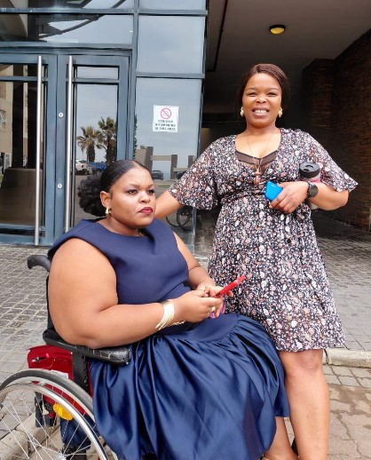 Thuthula Sodumo (graduate) and her sister, Anna Sodumo together at the ICC. 